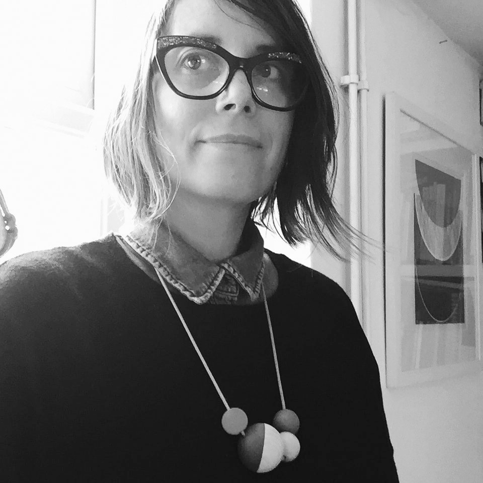 a black and white photo of the artist, Ruth Broadway
