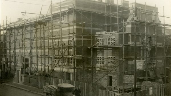 The Majestic Cinema being constructed, Oswald Road, Scunthorpe.